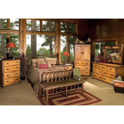 Click To Image : Hickory Slat Bedroom Collection by Fireside Lodge Now