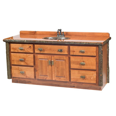Fireside Lodge Hickory 72" Bathroom Sink Vanity