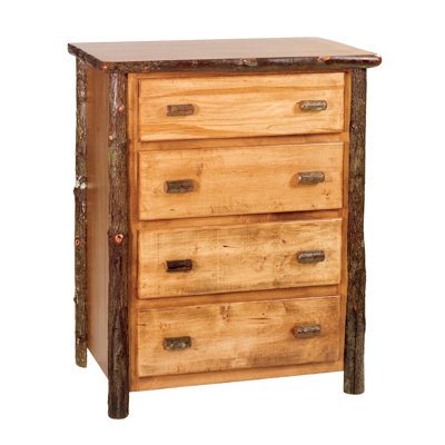 Hickory 4 Drawer Chest by Fireside Lodge -image