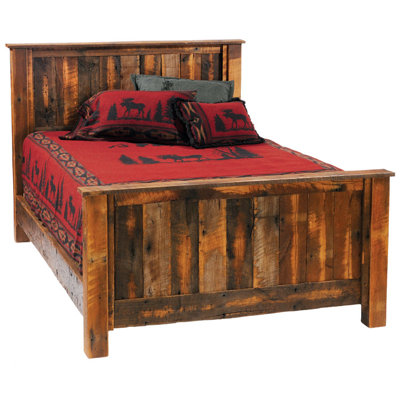 Reclaimed Barnwood Panel Bed by Fireside Lodge -image