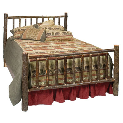 Hickory Log Slat Bed by Fireside Lodge -image