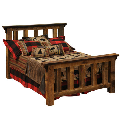 Barnwood Post Slat Bed by Fireside Lodge -image