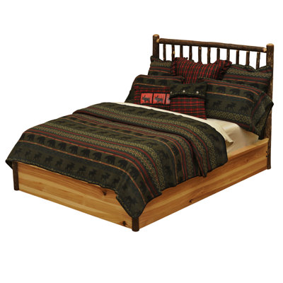 Hickory Adirondack Platform Bed by Fireside Lodge -image