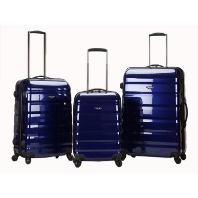 Rockland Atlantis 3 Piece Polycarbonate/ABS Luggage Set