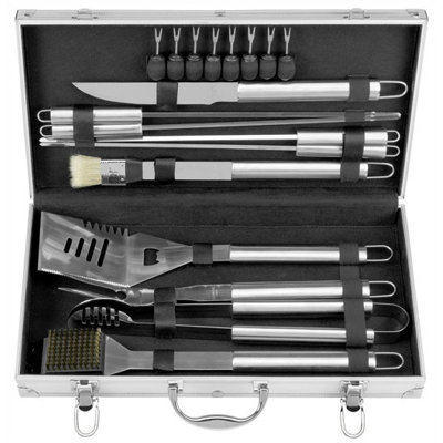 Vabene 18-tlg. Profi-Grillkoffer "Goal" aus Aluminium
