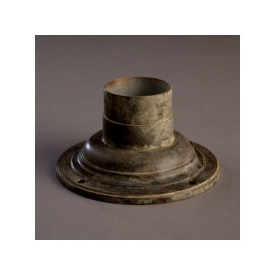 Outdoor Pier Mount in Tannery Bronze with Gold Accents