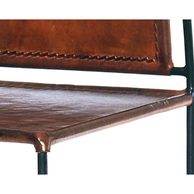 William Sheppee 30" Pub Leather and Iron Barstool