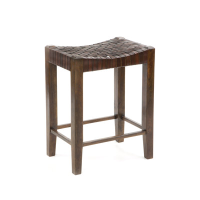 William Sheppee Saddler 26" Counter Stool in Walnut Stain