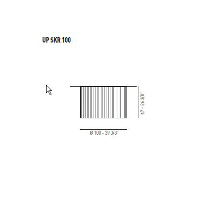 Axo Light Skirt - Double Fabric Ceiling Light