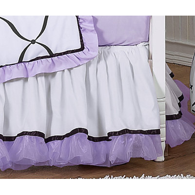 Sweet Jojo Designs Purple, Black and White Princess 9 Piece Crib Bedding Set