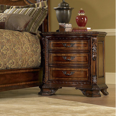 Old World 3 Drawer Nightstand by A.R.T. -image