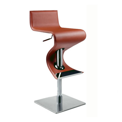 Chintaly Imports Adjustable Swivel Stool in Rust