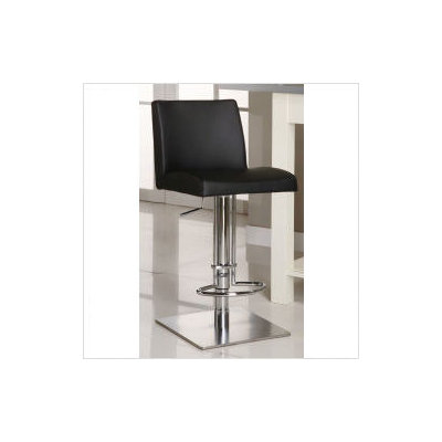 Chintaly Imports Adjustable Causal Swivel Stool in Black