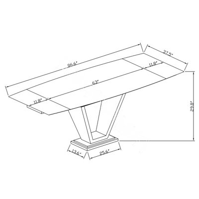 Chintaly Imports Jessy Dining Table