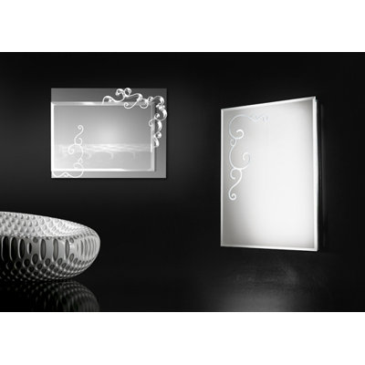 Touch Design Curly Rectangular Mirror Wall Lamp