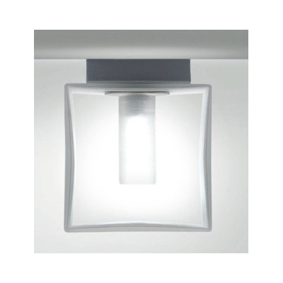 Zaneen Lighting Domino One Light Flush Mount  /  Wall Sconce in Metallic Gray
