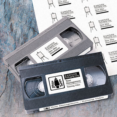 Avery Consumer Products Video Tape Printer Labels, 300 Each Face & Spine Labels/pack                                                                 