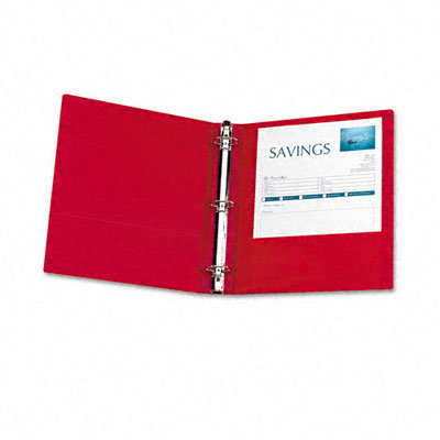 Avery Consumer Products Economy Round Ring Reference Binder, 1-1/2" Capacity, Red