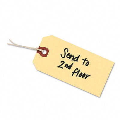 Avery Consumer Products Shipping Tag w/Reinforced Eyelet, Paper/Twine, 5-1/4 x 2-5/8, Manila, 1000/Pack                                              