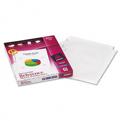Avery Consumer Products Top-Load Poly Sheet Protectors, Heavy Gauge, Letter, Non-Glare, 100/box                                                      