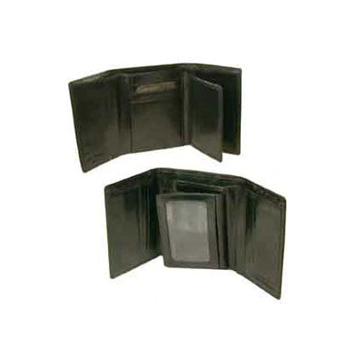 Bond Street, LTD. Hand Stained Italian Leather Trifold Wallet with Wing