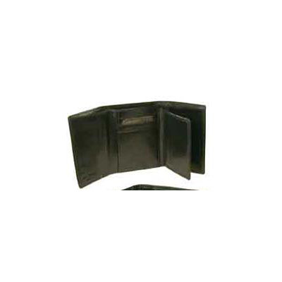 Bond Street, LTD. Hand Stained Italian Leather Trifold Wallet with Wing