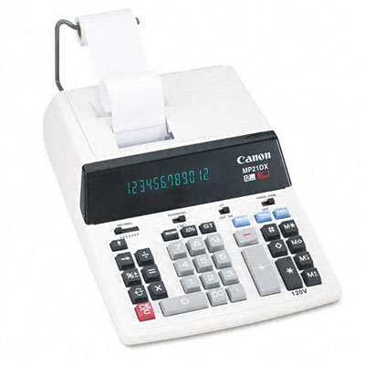 Canon MP21DX Desktop Calculator, 12-Digit Fluorescent, Two-Color Printing                                                          