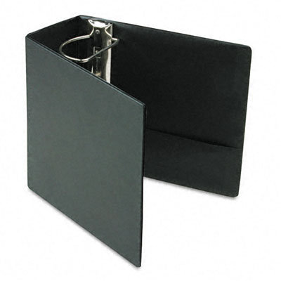 Cardinal Brands, Inc Leather Grain Vinyl EasyOpen D-Ring Binder w/Finger Slot, 5in Cap, Navy