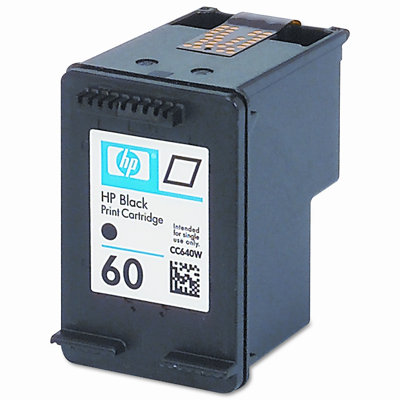 HP CC640WN (HP60) Inkjet Cartridge, Black                                                                                       
