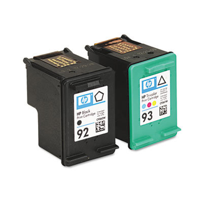 HP C9513FN (HP92, HP93) Inkjet Cartridge, Black, Tri-Color                                                                      