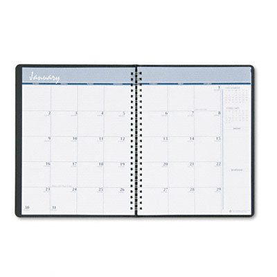 House of Doolittle Ruled Monthly Planner with Expense Log, December-January, 6-7/8 x 8-3/4, Black, 2013