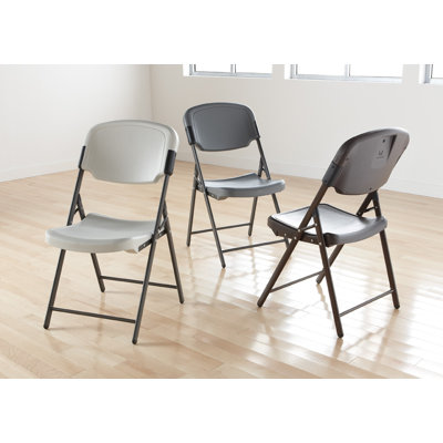 Iceberg Enterprises Economy Folding Chair in Platinum (Pack of 4)