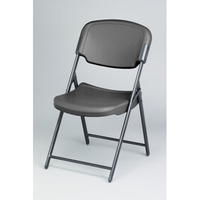 Iceberg Enterprises Folding Chair in Charcoal (Pack of 4)