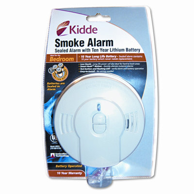 Kidde Fire and Safety Front-Load Smoke Alarm w/Mounting Bracket, Hush Feature