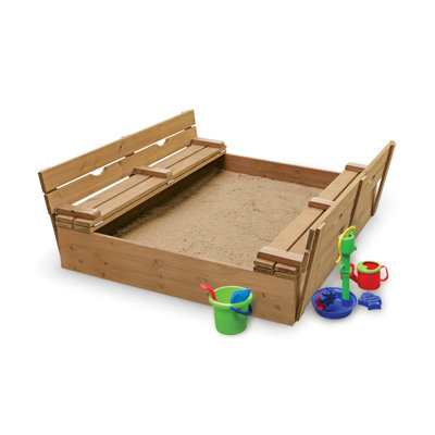 Badger Basket Cedar Sandbox with Two Bench Seats
