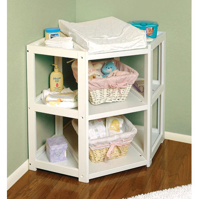 Badger Basket Diaper Corner Baby Changing Table