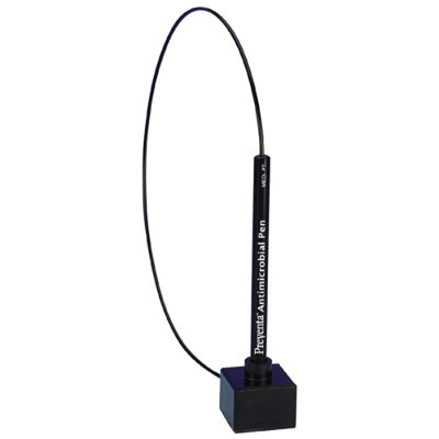 PM Company Upright Aluminum Counter Pen w/24" Cable, Black/Black Ink