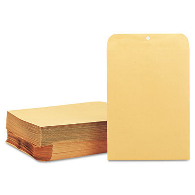 Quality Park Products Clasp Envelope, 9 x 12, 28lb, Light Brown, 100/box