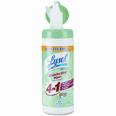 Reckitt & Benckiser Citrus Scented Disinfecting Wipes with Micro-Lock Fibers, 35 Wipes per Canister                                              