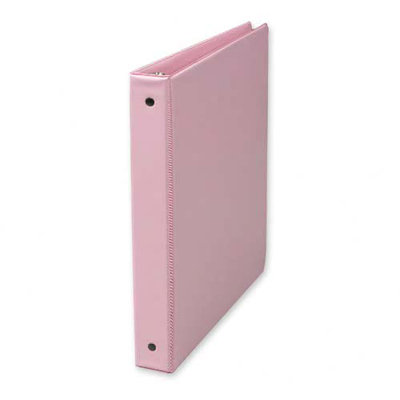 Samsill Corporation 3-Ring Binder, w/ 2 Pockets, 1", Flexible Hinge, Pink