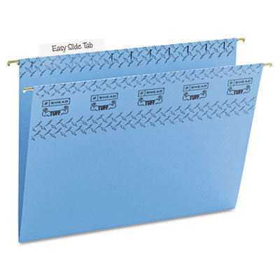 Smead Manufacturing Company Tuff Hanging Folder w/Easy Slide Tab, Letter, 18/Pack, Green
