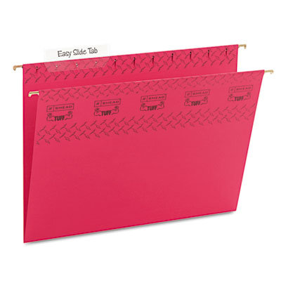 Smead Manufacturing Company Tuff Hanging Folder w/Easy Slide Tab, Letter, 18/Pack, Green