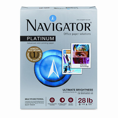 Soporcel North America Platinum Office Paper, 99 Brightness, 28lb, Letter, White, 2,500 Sheets
