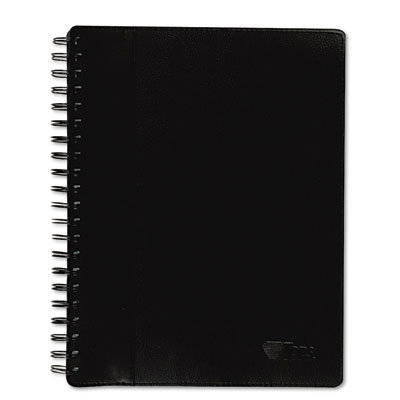 Tops Business Forms Black Leatherette Notebook, College Rule, 8 x 10-1/2, White, 96 Sheets/Pad                                                   