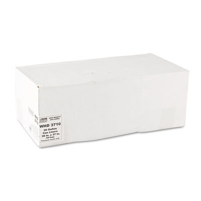 Webster Industries Ultra Plus Can Liners, 30 gal, 10 mic, 30 x 37, Natural,20 rolls/25 bags,500/ctn                                             