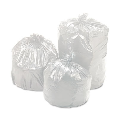 Webster Industries Ultra Plus Can Liners, 30 gal, 10 mic, 30 x 37, Natural,20 rolls/25 bags,500/ctn                                             
