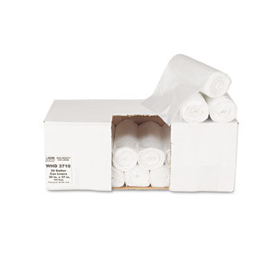 Webster Industries Ultra Plus Can Liners, 30 gal, 10 mic, 30 x 37, Natural,20 rolls/25 bags,500/ctn                                             