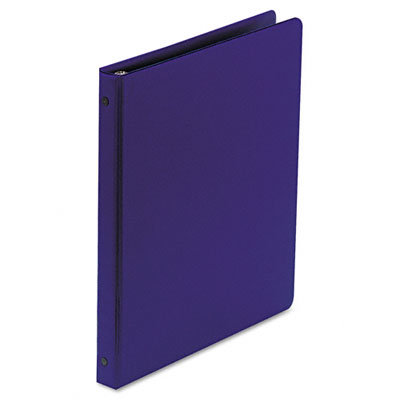 Wilson Jones Basic Vinyl Round Ring Binder, 1/2in Capacity, Dark Blue                                                                     
