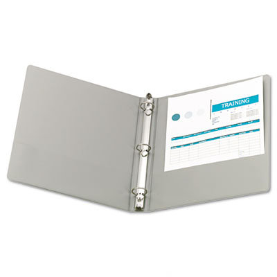 Wilson Jones Basic Vinyl Round Ring Binder, 1" Capacity, White