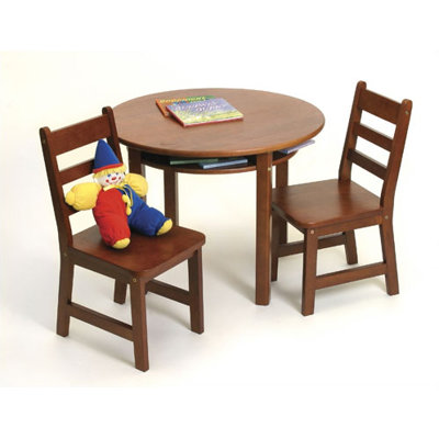 Lipper International Kids' 3 Piece Table and Chair Set